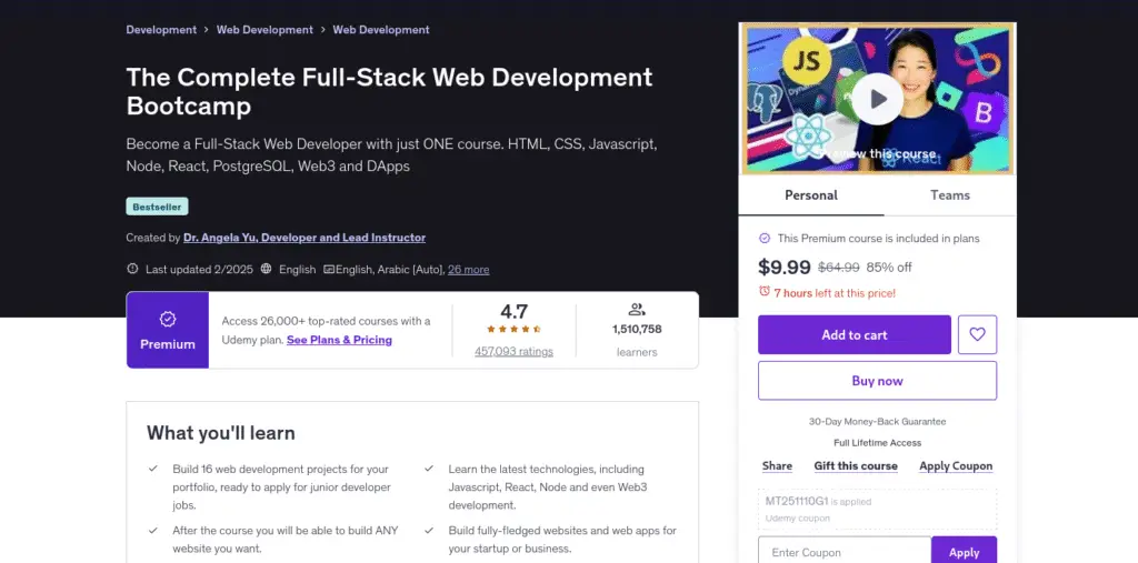 Complete Full-Stack Web Development Bootcamp